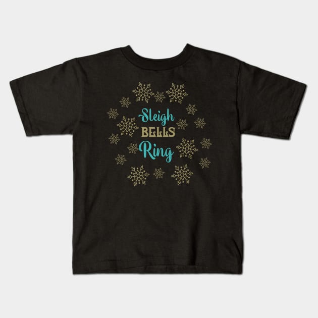 Merry Christmas Sleigh bells ring Kids T-Shirt by holidaystore